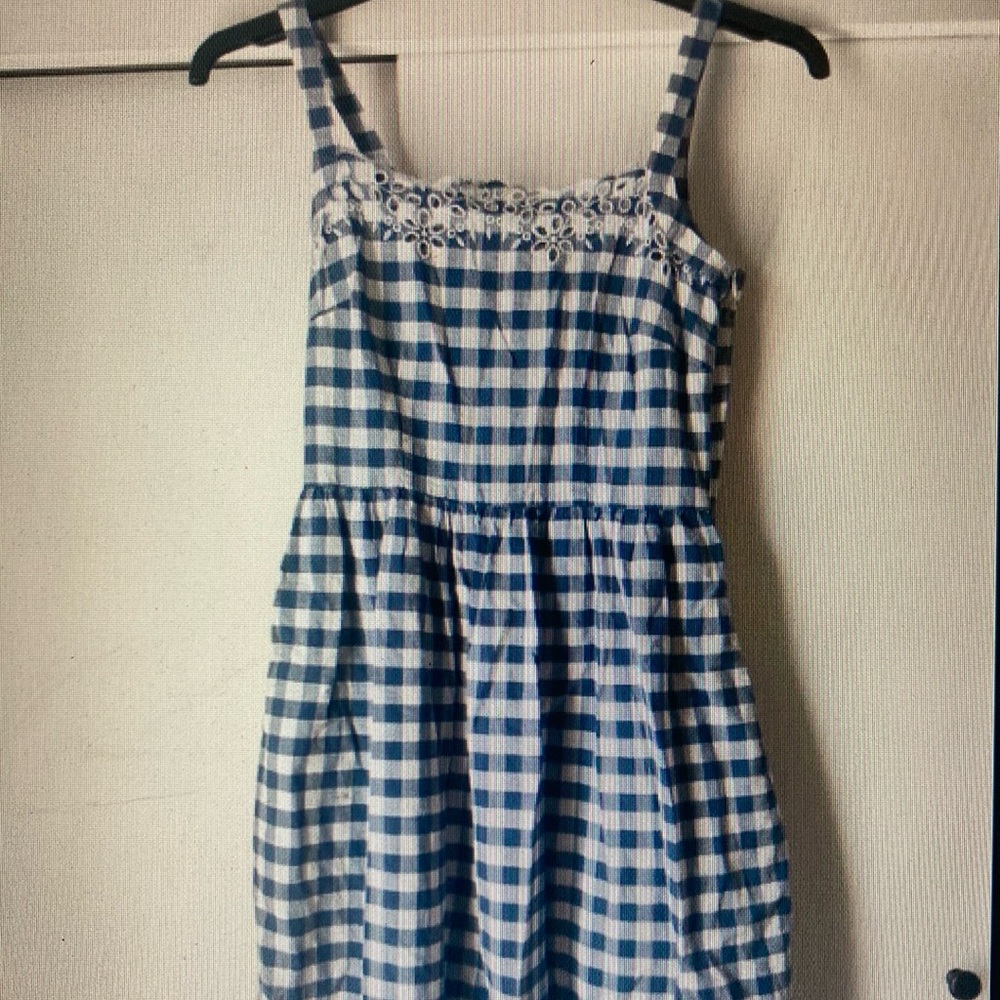 Blue Checkered Kids Dress